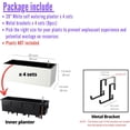 thumbnail image 2 of Deck Railing Planter Box   Pack)  Rectangular Window Flower Boxes with Bracket  Self Watering System Hanging Planter Box for Outdoor Plant Container Herb Rail Fence Balcony, 2 of 9