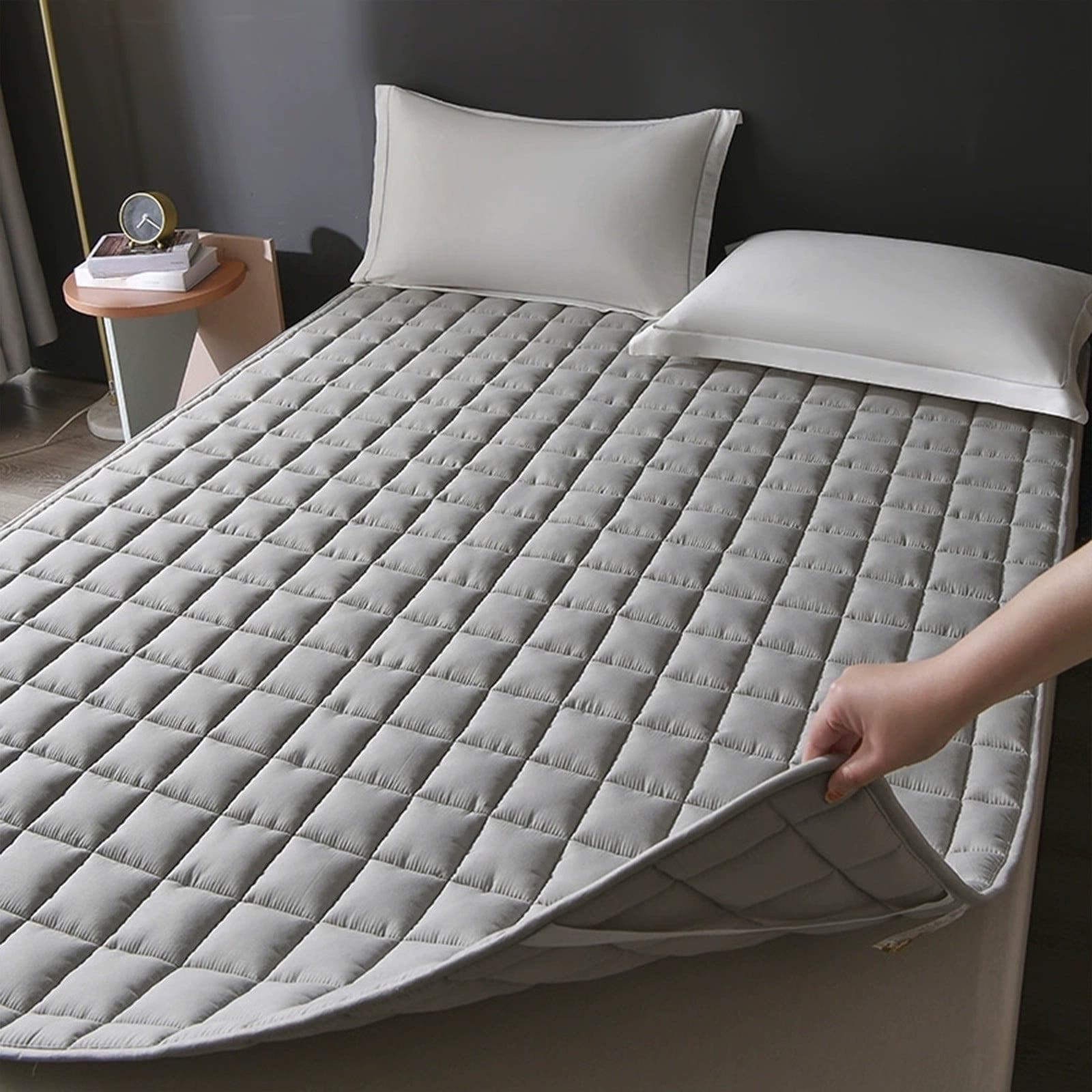 Qonioi A Class Fiber Mattress Full Size, Washable Thickened Soft Padded Bed for Home, Breathable Comfortable Sleep Pad