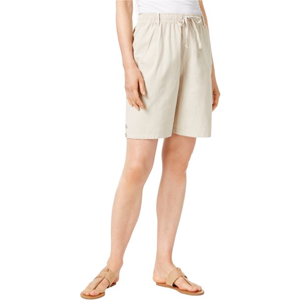 Karen Scott Lisa Casual Walking Shorts para Mujer, Beige, X-Large Karen Scott Caminando