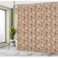 thumbnail image 4 of Ambesonne Vintage Shower Curtain, Traditional Floral Shapes, 69"Wx70"L, Dark Sand Brown Maroon, 4 of 4