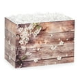 thumbnail image 1 of 6 PK, Rustic Wood Blossoms Basket Boxes, Large 10.25 x 6 x 7.5" For Party, Holiday & Event Decor, 1 of 1