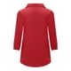 thumbnail image 4 of Pntutb Tallas grandes Mujeres Casual Suelto Pullover Cuello en V top Camisa de color sólido Pntutb Pntutb-5043, 4 of 8