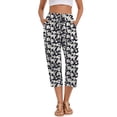 thumbnail image 2 of Fantaslook Womens Capri Pants Drawstring Casual Palazzo Trousers with Pockets Loose Floral Lounge Pants Pajama Bottoms, 2 of 9