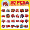 thumbnail image 3 of Paquete de pegatinas Fire Truck Anime, vinilo impermeable, 50 unidades, 3 of 3