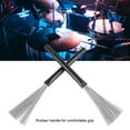 thumbnail image 4 of Wire Drum Brush Set, 2PCS Scratch Resistance Multifunctional Telescopic Drum Sticks  For Percussion Instruments, 4 of 8