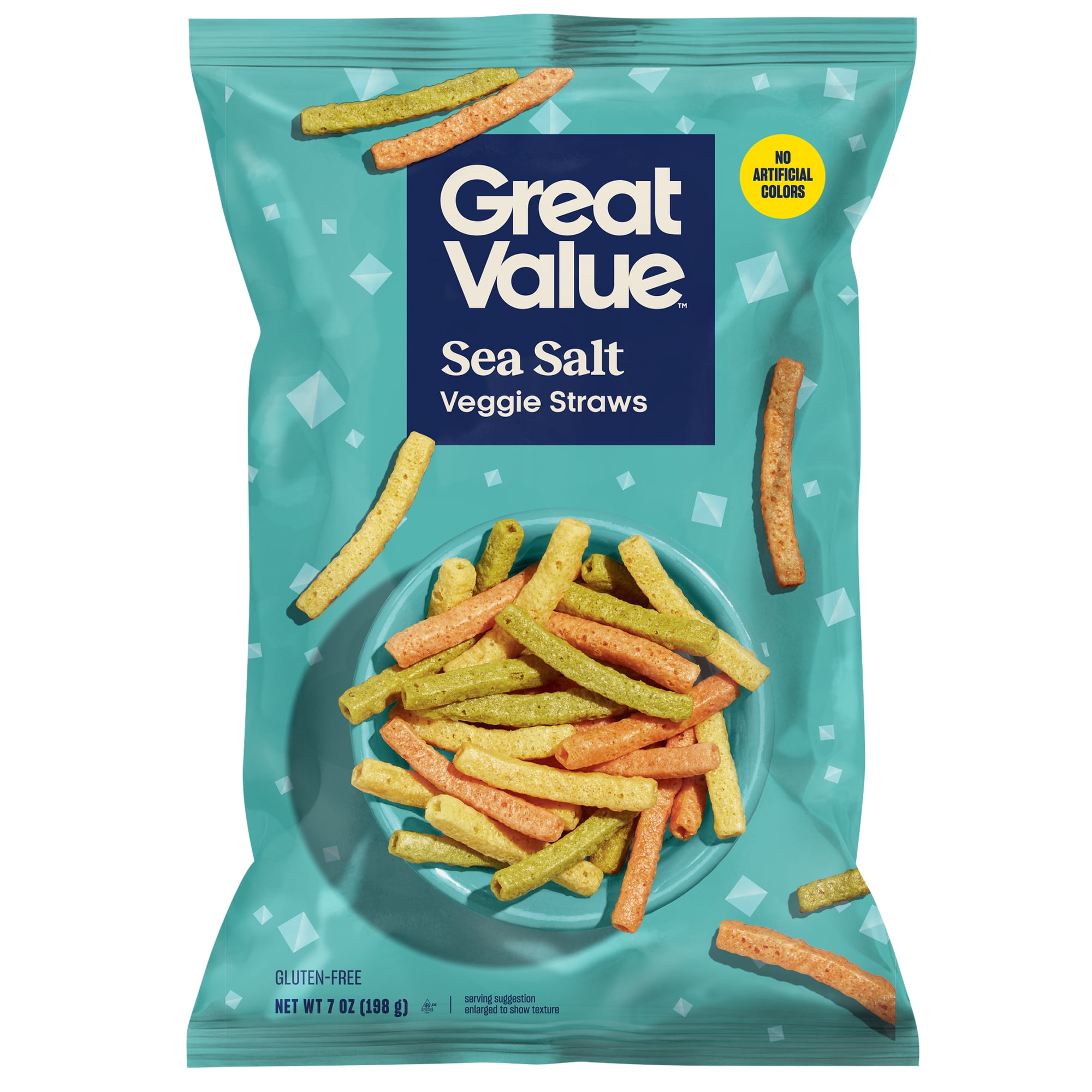 Great Value Sea Salt Veggie Straws, 7 oz