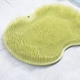 thumbnail image 5 of Estera de fregado para masajeador de pies, cepillo limpiador de fregador de pies con gancho plegable TPR con ventosa verde, 5 of 5
