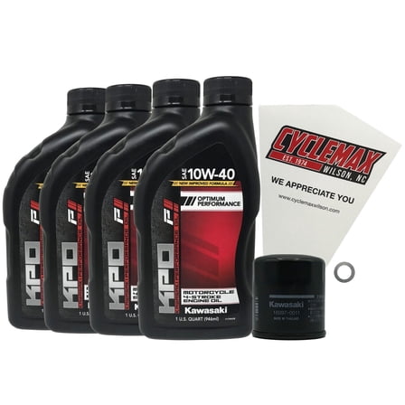 Kawasaki OEM Oil Change Kit for 2016-2022 Ninja ZX-10R with 10W-40 Oil
