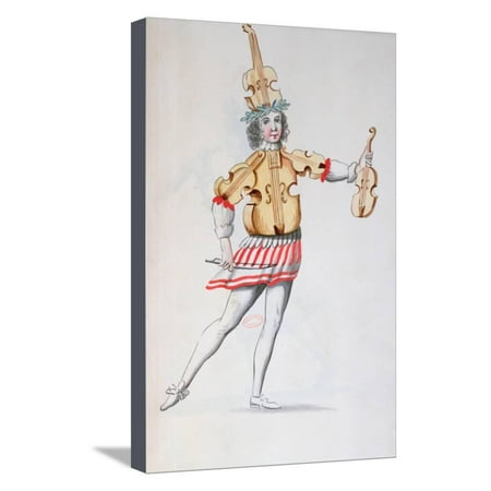 Costume of 'Apollo-Violin' for the 'Ballet De La Nuit' Stretched Canvas Print Wall