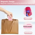 thumbnail image 2 of Travel Makeup Brush Holder, Portable Silicone Makeup Brush Holder Makeup Brush Case with Magnetic Closure for Women, Pink, 2 of 8
