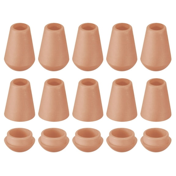 Uxcell 20Pack Plastic Cord Lock Bell End Stopper Cord End Lock Rope Fastener, Coffee
