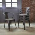 thumbnail image 4 of AmeriHome DCHAIRSWT Loft Rustic Gunmetal Metal Din, 4 of 5