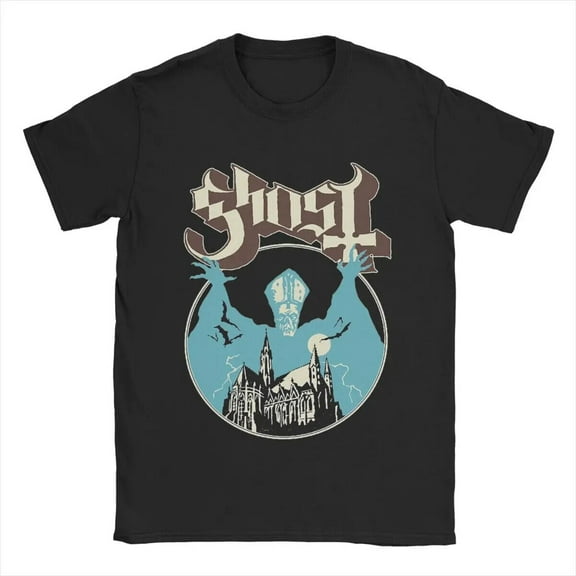 Ghost Band T-Shirt for Men Vintage Cotton Tees Crew Neck Short Sleeve T Shirts