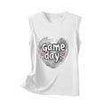 thumbnail image 3 of Uootdi Womens Tops Game Day Football Print Sleeveless Tank Tops Halter Neck Relaxed Fit Tees Lightweight Summer Casual Tees Gift, 3 of 5
