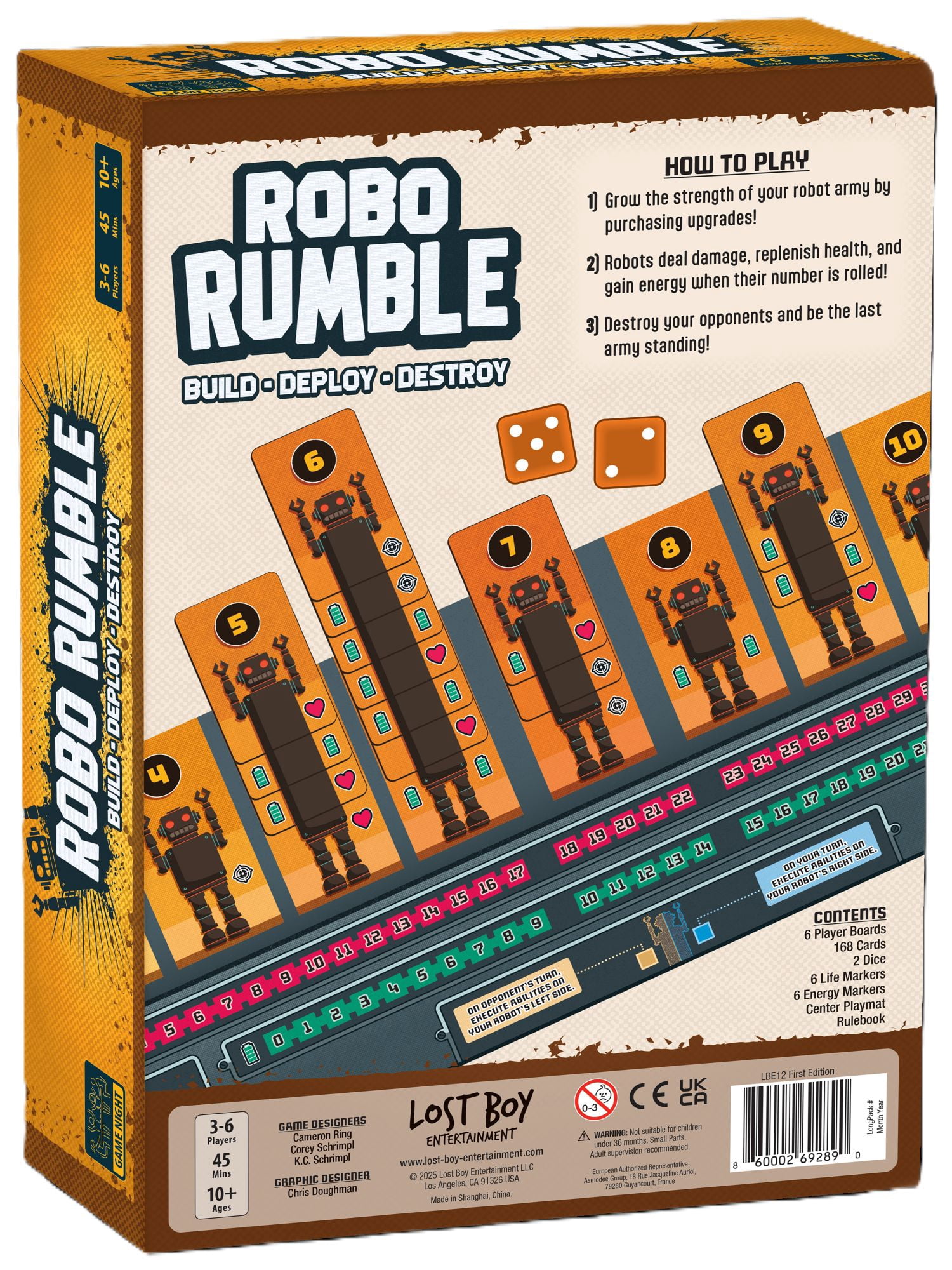 Robo Rumble Family Strategy Card Game for Ages 10+, from Asmodee