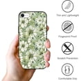 thumbnail image 5 of Print Phone Case for iPhone 8/SE 2022/7/SE 2020 4.7", Fashion Floral Aesthetic Pattern Design Funda with TPU Slim Liquid Silicone Shockproof Protection Soft Cover for Women Girls, Green Flowers, 5 of 6