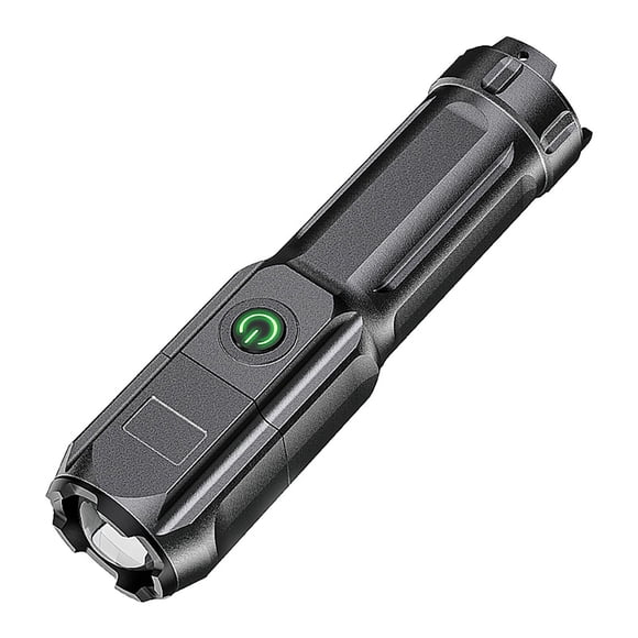 TIELUTT Portable Mini Rechargeable Torch 1200 3 Modes USB Rechargeable Torch Mini Portable LED Light for Camping Water Heater Straps Double Water Shut off Key 2 Chargers Hat Top Gear Hyper Bike Tc15b