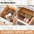 thumbnail image 5 of Behome 24 Pcs Glass Spice Jars with Bamboo Lids, 4oz Empty Square Spice Bottles with Shaker Lids, Labels, Funnel, Chalk Pen, Seasoning Bottles for Spice Rack, Drawer, Cabinet, 5 of 7