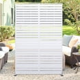 thumbnail image 1 of YUSAZENS Galvanized Steel Outdoor Privacy Screen, Weather Resistant for Patio Backyard Privacy Protection White, 1 of 7