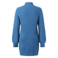 thumbnail image 3 of Women'S Neck Ribbed Long Sleeve Bodycon Pullover Cute Mini Sweater Dress Fall Sweaters Blue,XL, 3 of 4