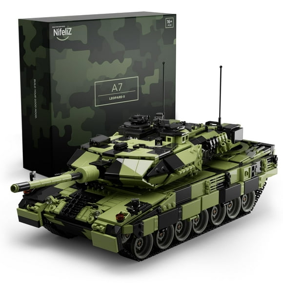 Nifeliz Leopard II A7 Tank, Military Tank Building Set for Adults, Collectible Army Model to Build and Display, Gift Ideal for Military Enthusiasts (