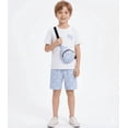 thumbnail image 5 of PureChapter Boys' Clothing Set Summer Casual 3-Piece Short Sleeve T-Shirt, Shorts & Crossbody Bag Size 5-14Y, 5 of 7