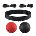 thumbnail image 3 of jinwen Bandeau de Balle de Boxe Pratique de Punch Balle de Boxe Réactive Balles Rouge et Noir, 3 of 9