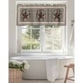 thumbnail image 4 of Country Country Star Curtain Valances,Retro Black Plaid Retro Linen Small Window Treatment for Kitchen Living Room Bathroom,42" x 18", 4 of 7