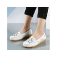 thumbnail image 6 of Fangasis Nurse Flats Comfort Loafers Bow-Knot Casual Shoes Work Lightweight Walking White 9, 6 of 9