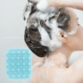 thumbnail image 2 of Unique Bargains 1 Pc Square Hair Shampoo Brush for Head Massage 3.35"x2.76"x2.44" Blue, 2 of 6
