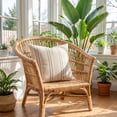 thumbnail image 4 of Striped Decorative Throw Pillow Covers 18x18 Inch for Living Room Couch Bed Sofa, Farmhouse Boho Home Decor,Patchwork Textured Square Cushion Case, 4 of 6