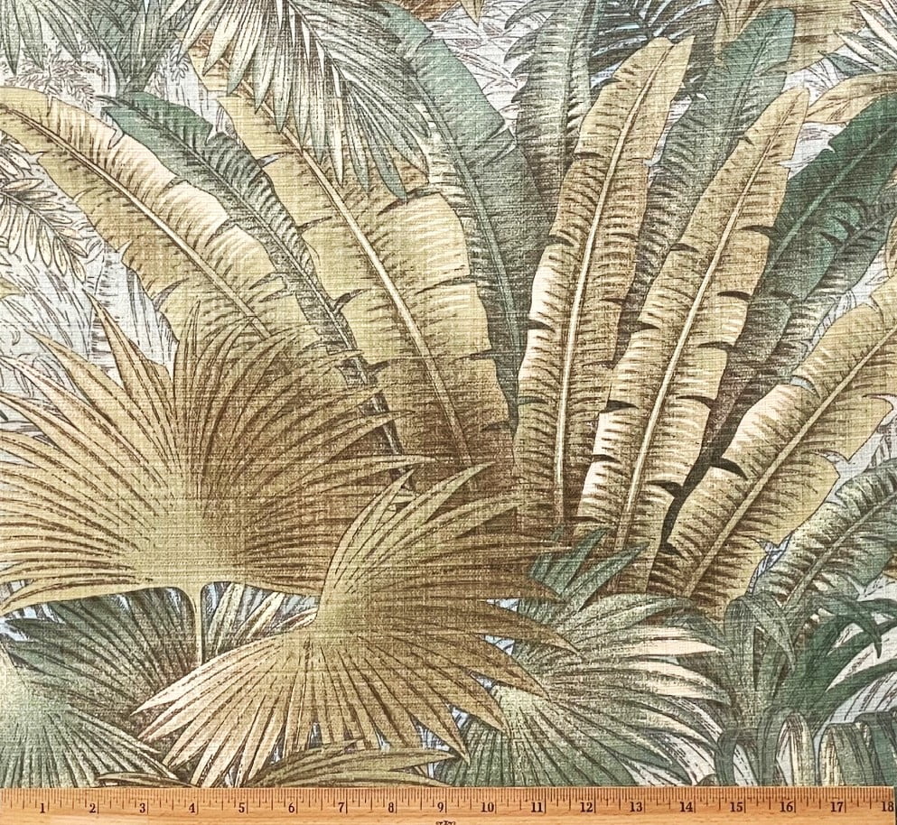 1 Yard - Tropical Island Foliage Tommy Bahama Broadcloth Outdoor Upholstery Polyester Fabric (Great for Quilting, Sewing, Craft Projects, Throw Pillows & More) 1 Yard X 58" Wide