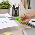 thumbnail image 4 of Westcott KleenCut 8” Titanium Scissors with Ergonomic Green Handle, 4-Pack for Office and High School, 4 of 9