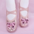 thumbnail image 2 of Miqool Ballet Dance Shoes for Kids Soft Sole Slip-On Elastic Strap Gym Yoga Practice Sequin Bow Practice Dance Shoes for Toddler/Little/Big Kids, 2 of 9