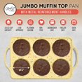 thumbnail image 2 of Bake Boss Moldes Para Muffins De Silicona Con Tapa Gigante Para Hornear Molde Para Muffins Gigante De Silicona De 4 Pulgadas Molde Para Huevos De 6 Tazas Para Hornear Muffins Ingleses Whoopie Pies Boc, 2 of 5