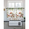 thumbnail image 2 of Mushrooms Tier Curtains 36 Inch Length,Sheer Curtains for Bedroom Living Room Window Spring Flowers Leaves Butterflies Botanical Small Half Window Kitchen Curtains & Drapes 27.5"x36" 2 Panels, 2 of 6