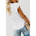 thumbnail image 3 of Women's White/Blue Forever Tonight Button Down Tie Top, 3 of 5
