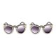 thumbnail image 3 of Gafas de sol vintage Sonducket para mujer marco grande negro 2piezas, 3 of 6