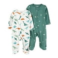 thumbnail image 2 of Carter's Child of Mine Baby Boy, Sleep 'n Play, 4-Pack, Sizes Preemie-6/9 months, 2 of 8