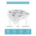 thumbnail image 5 of Quilts Twin Size Bedding Set, Blue Coastal Nautical Lightweight Quilted Comforter, Summer Watercolor Modern Ocean Sea Soft Reversible Bedspread Coverlet with Pillow Covers for All Season, 68" x 86", 5 of 7