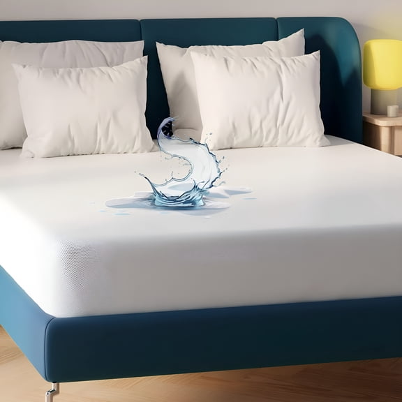 LAMIRO Waterproof Mattress Pad Protector Cover Deep Pocket 60x80 Breathable Bed Pillow