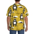 thumbnail image 5 of Fotbe Cartoon Bear Yellow print Short Sleeve Button Down Shirts for Men Casual Summer Beach Wrinkle Free Shirt-Small, 5 of 7