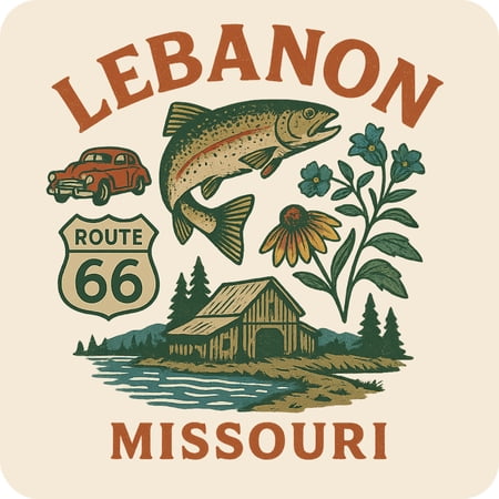 Lebanon Missouri Keepsakes Souvenir Vinyl Sticker – Destination Travel Keepsake Collectible (3-Inches Wide)