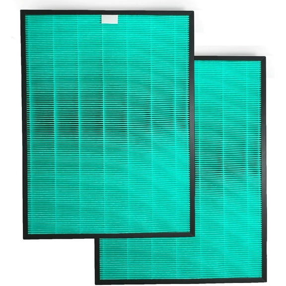 Nispira Max2 2-in-1 Green HEPA Activated Carbon Filter Replacement for Coway Airmega 230 240 Air Purifier 2 Packs