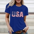 thumbnail image 6 of ibiyuan 250th Anniversary Shirt Women T Shirts Graphic Crew 250 Anniversary Usa Flag Holiday Short Sleeve Independence Day Women Shirts Holiday Tops for Women, 6 of 7