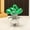Green, variant on Camnix Crystal Clear Rose Bouquet Figurine with Round Vase, Glass Rose Flower Romantic Gifts for Women Mom on Birthday, Collectible Decoration Table Centerpiece for Home