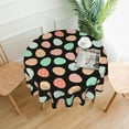 thumbnail image 5 of Easter Eggs Tablecloth, Cute Bunny Table Cloth for Party Decoration, Round 60 Inch, Happy Easter Themed Tablecloths for Dinner Kitchen Party Picnic, 5 of 6
