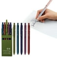 thumbnail image 2 of Gel Ink Pens, 5pcs Retro Color, Fine Point, Smooth Writing, Quick-Drying Ink, Soft Grip Pens for Journaling, Office, and Gifts, 2 of 9