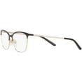 thumbnail image 3 of Ralph Lauren Womens Rl5104 Metal Cat Eye Prescription Eyeglass Frames Light Gold/Black/Demo Lens 52 Millimeters, 3 of 5