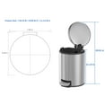 thumbnail image 6 of Better Homes & Gardens Bathroom Trash Can, 1.3 Gallon Small Stainless Steel Step Garbage Bucket Bin with Soft Close Lid, Silver, 6 of 9